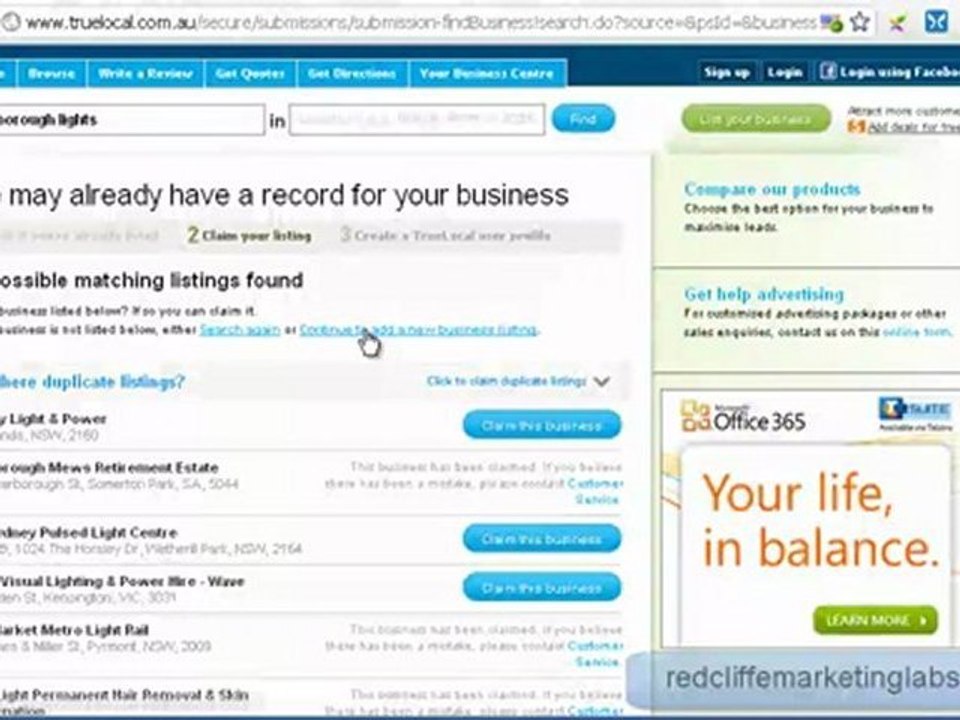 How to claim your TrueLocal listing