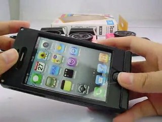 Cool iPhone 4S Case Pack with Camera Style-Black