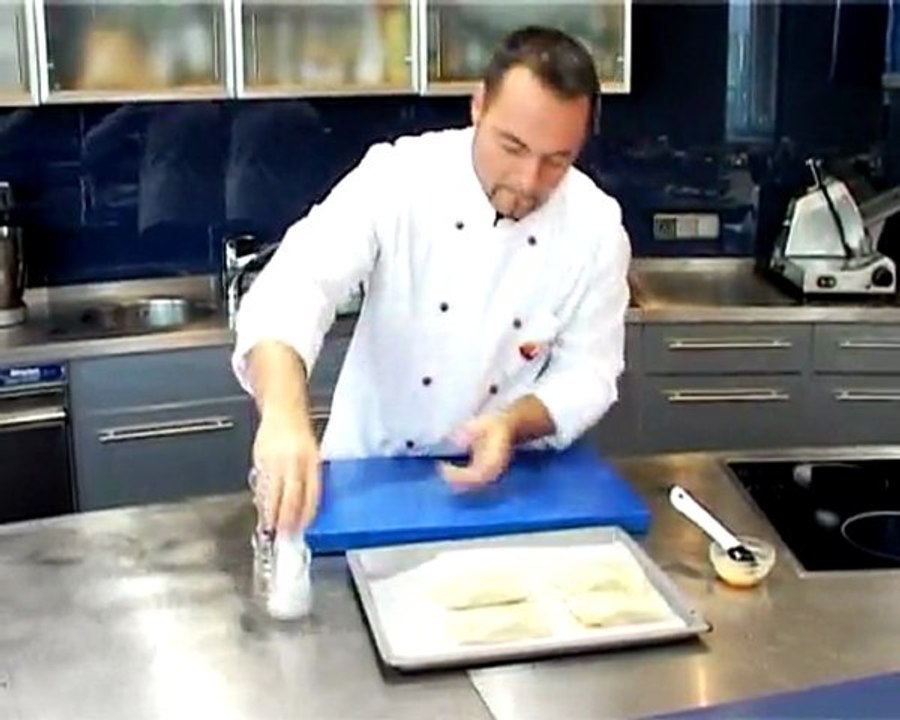 Wildlachspäckchen mit Polenta-Creme