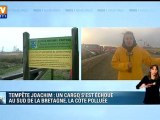Tempête Joachim : pollution après l'échouage du cargo TK Bremen