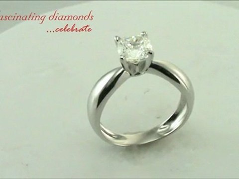 Cushion Cut Solitaire Diamond Engagement Ring In Prong Setting