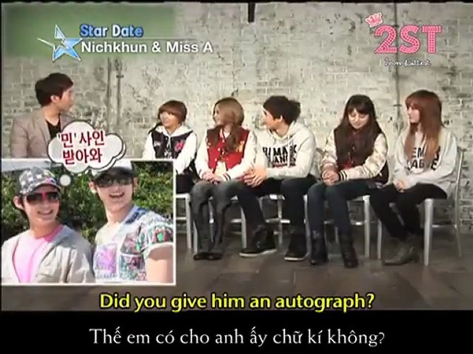 [Vietsub - 2ST] [Star Date] Nichkhun  Miss A @ Fashion Shoot