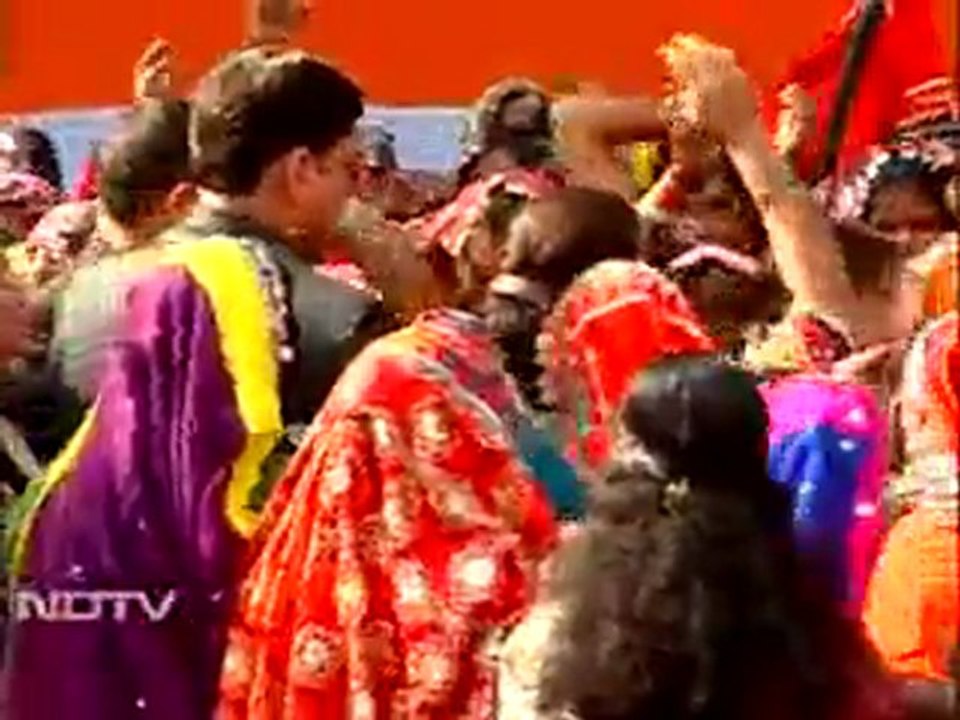 When Sonia shook a leg with tribal dancers