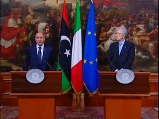 Roma - Monti incontra Mustafa Abdul Jalil