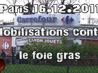 Mobilisations contre le foie gras à carrefour (16.12.2011)