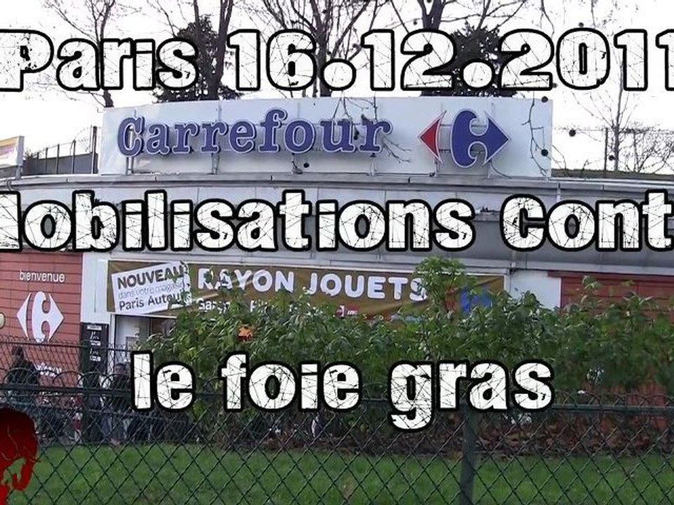 Mobilisations contre le foie gras à carrefour (16.12.2011)