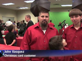 Machine gun Santa a hit with Christmas card crowds