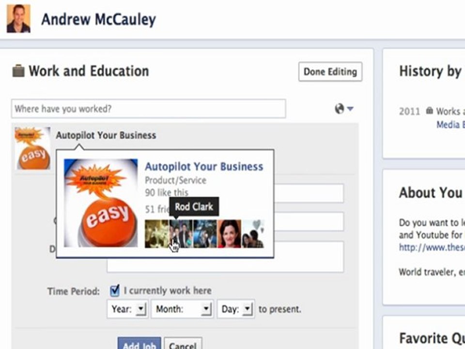 Facebook  Update Info