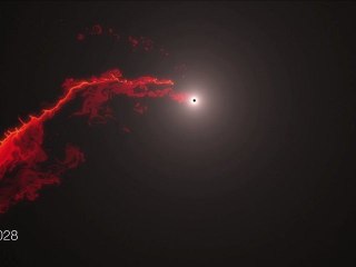 Simulation du nuage de gaz en approche du trou noir