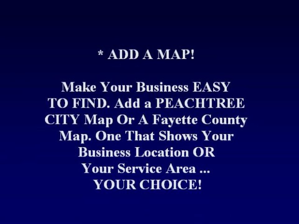 Peachtree City Georgia Business Marketing Online - Free Google Ad?