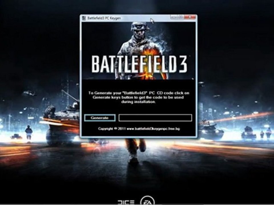 Battlefield 3 PC keygen free download + tutorial