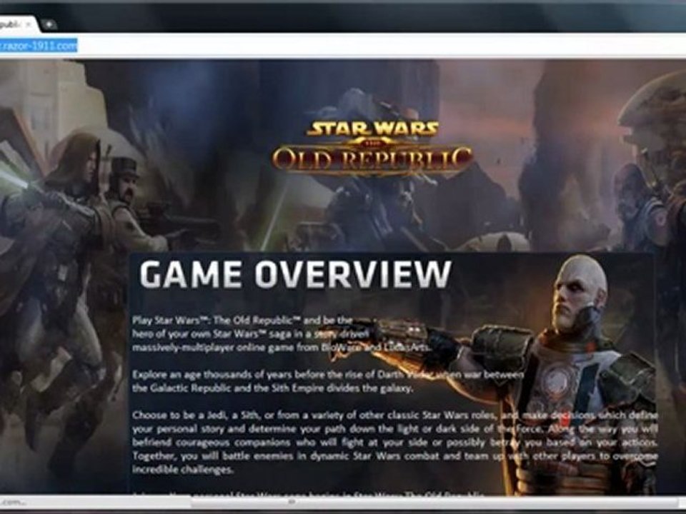 Get Free Star Wars The Old Republic Early Access Razor 1911 Keygen