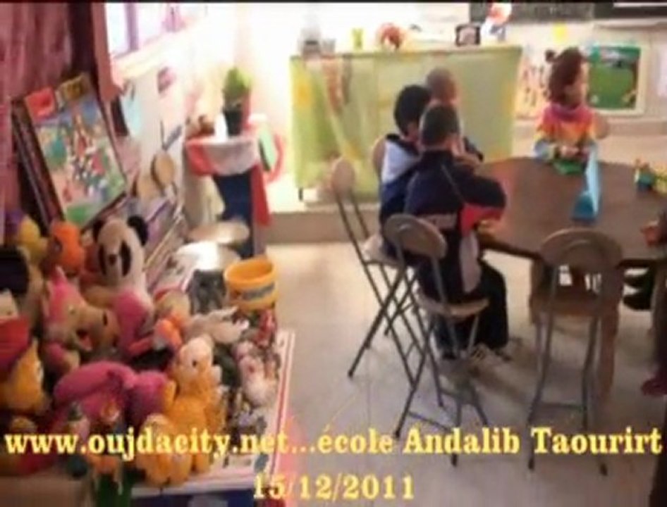 القافلة الاعلامية في زيارة لمدرسة العندليب  بمدينة تاوريرت