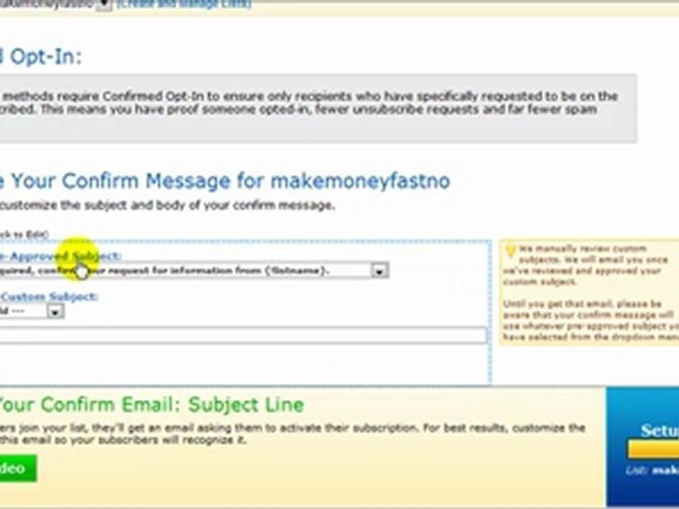 How To Set-Up Your Aweber Account