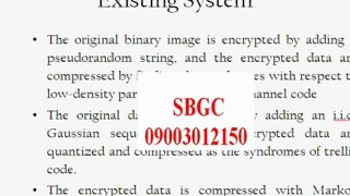 Lossy Compression and Iterative Reconstruction for Encrypted Image- IEEE - 2011 - SBGC