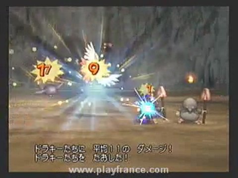 Dragon Quest VIII (PS2) - Balade sur la carte et dans une grotte.