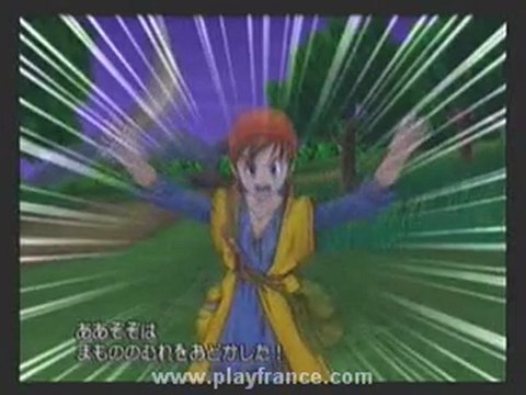 Dragon Quest VIII (PS2) - Balade sur la carte de nuit.