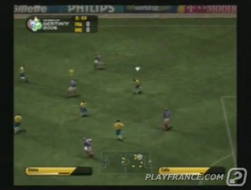 Coupe du Monde FIFA 2006 (PS2) - Extrait d'un match opposant la France au Brésil !