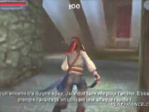 Pirates des Caraïbes : le Secret du Coffre Maudit (PSP) - Premières minutes de jeu avec Jack Sparrow