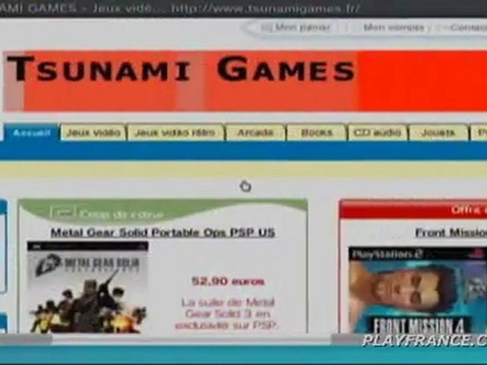 Evénement (PS3) - Le navigateur internet de la PS3.