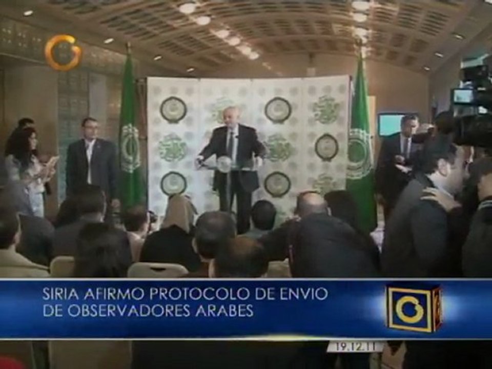 Siria afirmó protocolo de envío de observadores árabes
