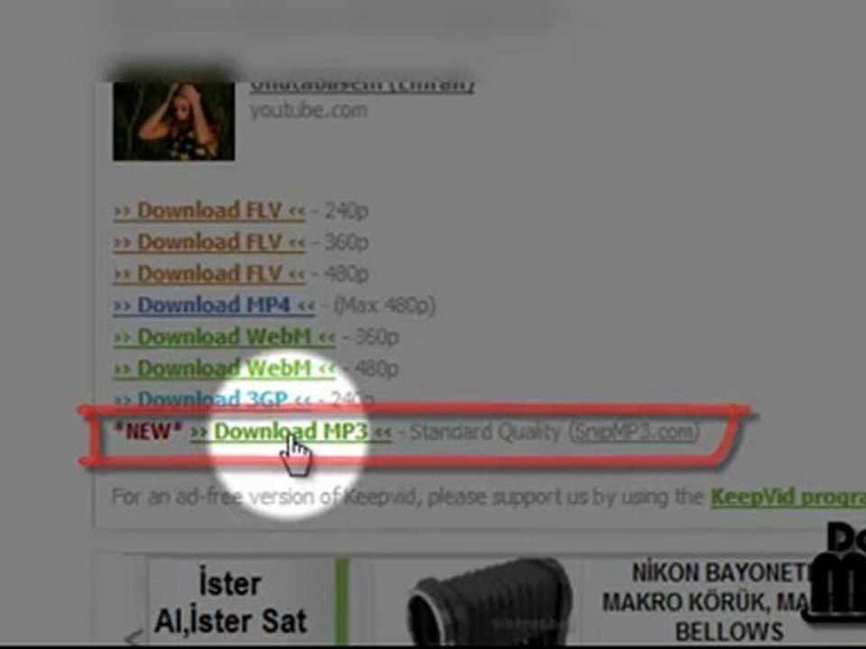 Keepvid İle Video Ve Mp3 İndirmek ( Mp3 and Video Download )