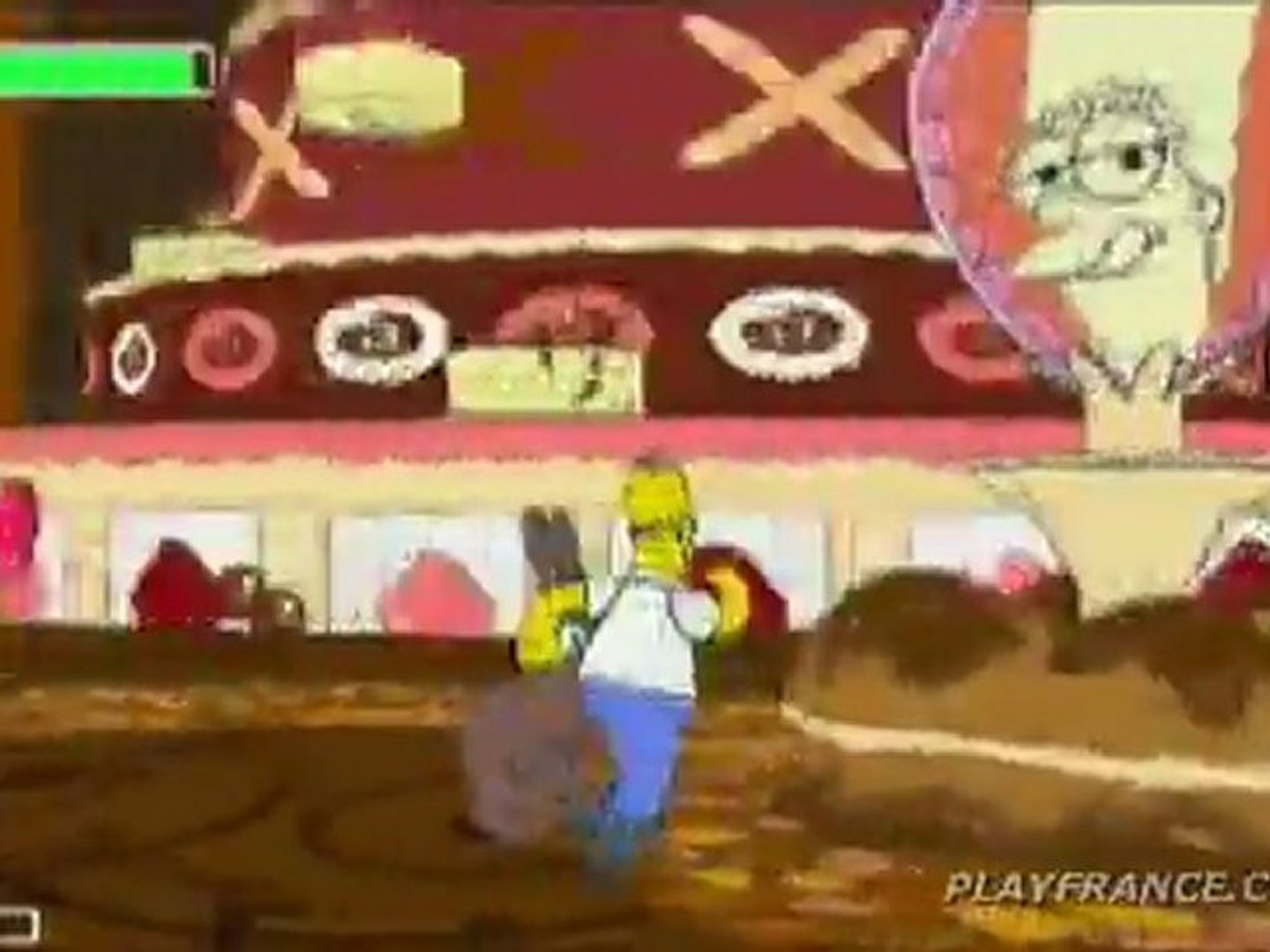Les Simpson : Le Jeu (PSP) - Le niveau tutorial - Vidéo Dailymotion