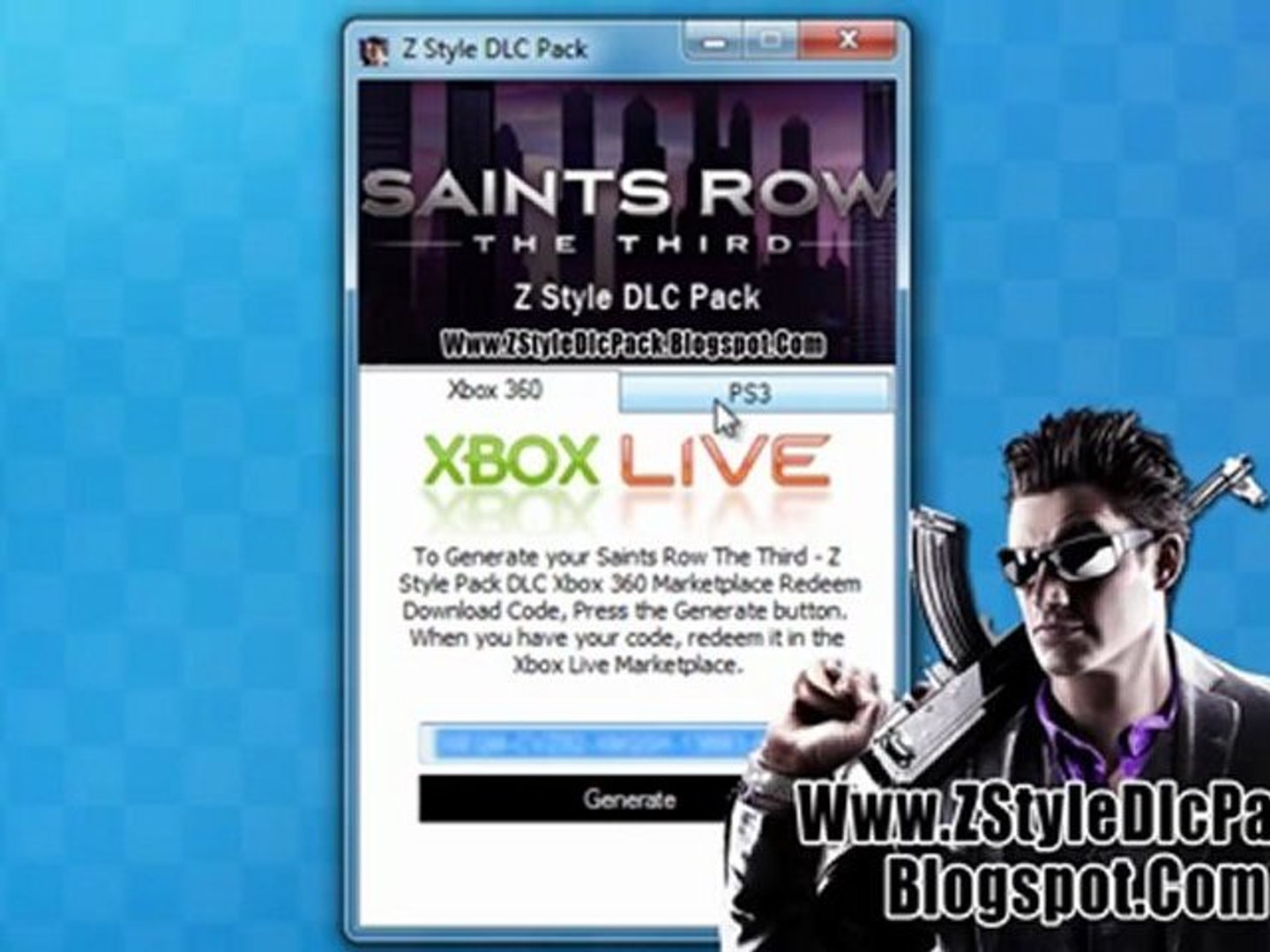 Saints Row The Third Z Style Pack DLC Free On Xbox 360, PS3.
