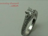 Princess Cut Diamond Engagement Ring Milgrain Vintage