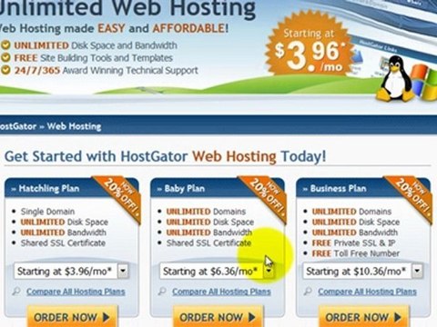 (HostGator Tutorials on Coupons)-Hosting for only 1cent-HGFREEPLAN