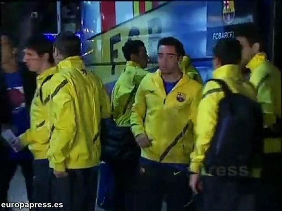 El Barcelona llega al Camp Nou