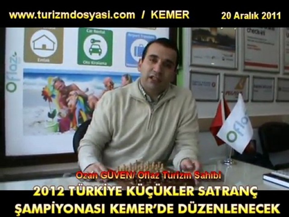 2012 TÜRKİYE KÜÇÜKLER SATRANÇ ŞAMPİYONASI KEMER’DE DÜZENLENECEK
