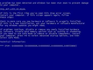 Düşük Ram Windows XP BSOD!!