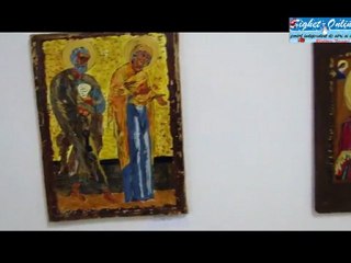 Expozitie de icoane a elevilor de la Sc. gen Nr 2 la Muzeul Etnografic