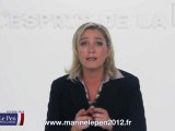 Appel de Marine Le Pen à l'inscription sur les listes électorales