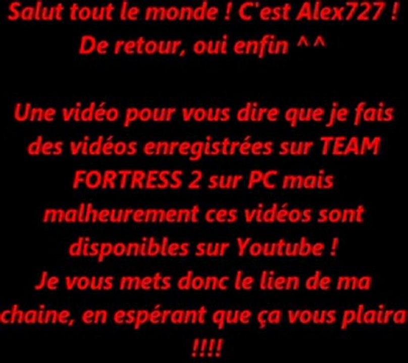 retour oui mais sur youtube *snif*
