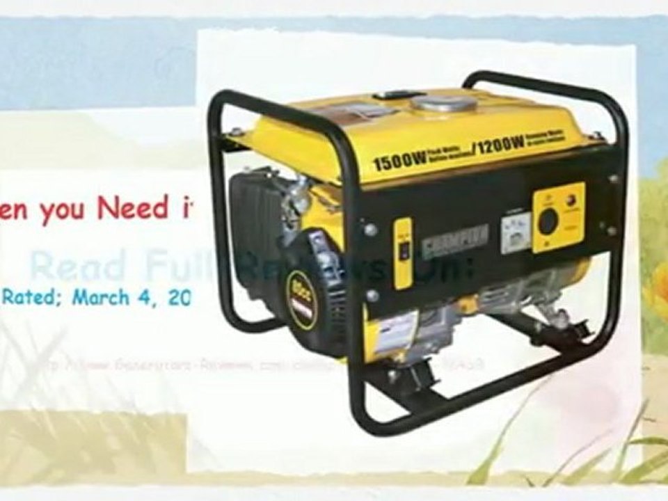 Portable Generator Reviews: 42433 Champion Generator Review
