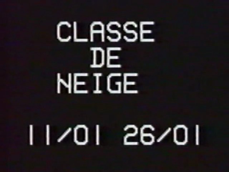 Classe de neige - partie 1/2