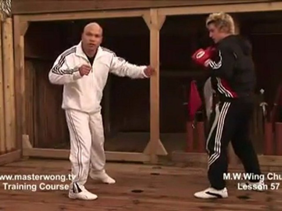 How to do Wing Chun Lesson 57- Basic spar work with multiple kicks