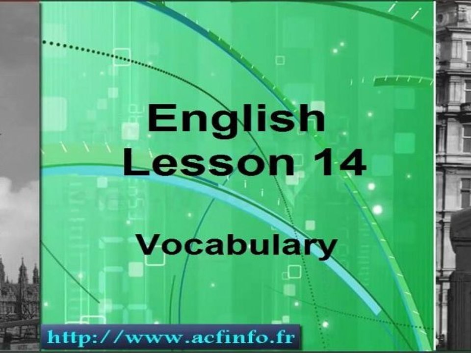 Lesson 14-Vocabulary 1