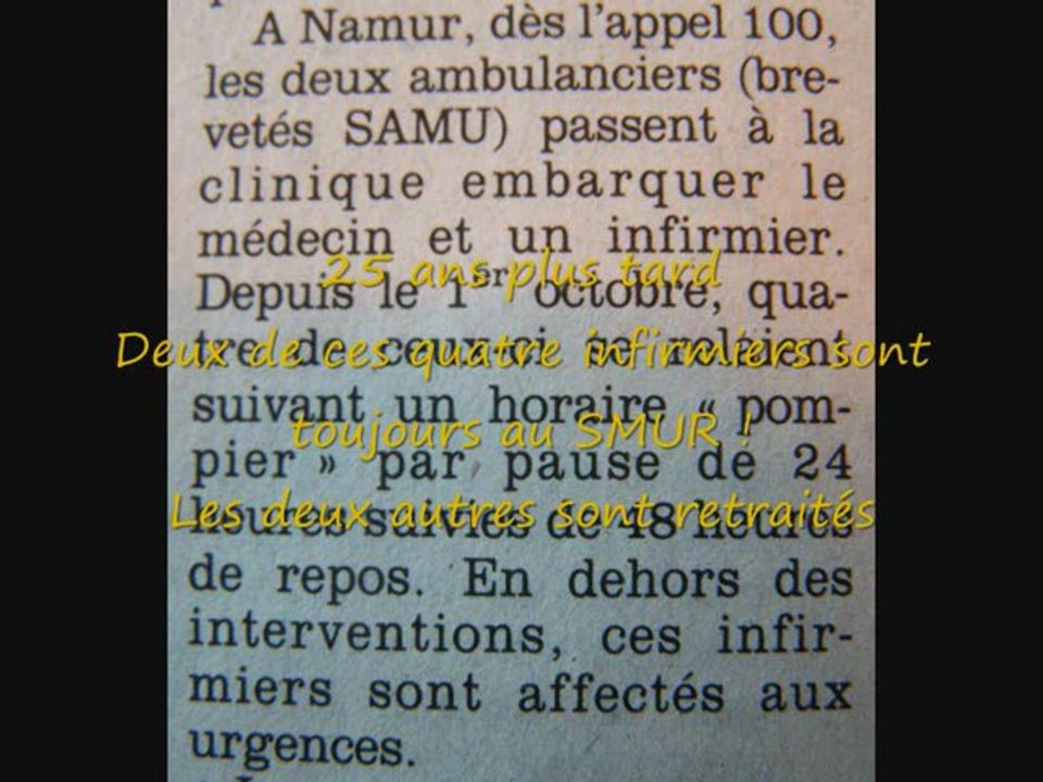 35 ans de médicalisation des secours à Namur (1977-2012)