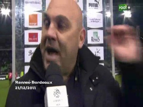 Frederic Antonetti après Rennes-Bordeaux (1-0) 21/12/2011