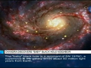 Chandra discovers "baby" black hole neighbor