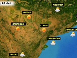 El tiempo en España, por CCAA, para el lunes 25 y el martes 26 de abril