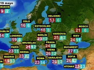 El tiempo en Europa, por países, previsión del  miércoles 18 y jueves 19 de mayo