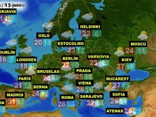 El tiempo en Europa, por países, previsión del miércoles 15 y jueves 16 de junio