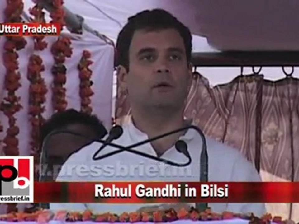 Congress Leader Rahul Gandhi in Bilsi (U.P) Part 12