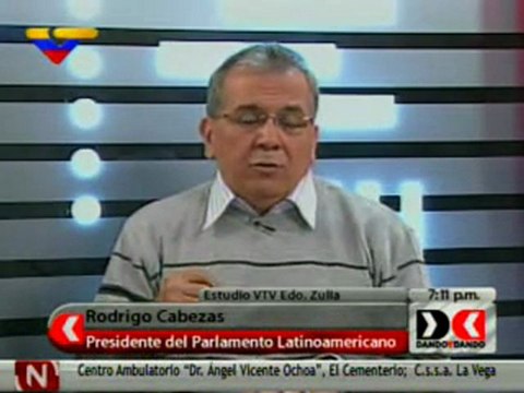 (VIDEO) Dando y Dando: Rodrigo Cabezas, presidente del Parlatino 21.12 2011 2/2