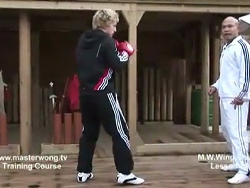 How to do Wing Chun Lesson 54- Basic spar work side kick