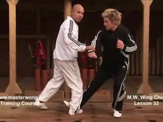 How to do Wing Chun Lesson 32- Block and side kick to leg lock